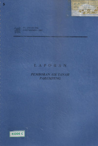 Laporan pemboran air tanah parempeng