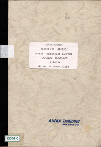 Laporan eksplorasi geologi daerah Cimandiri-Jampang Jawa Barat 1989 SPK No.01/D-P/I/1989