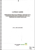 Laporan Akhir Eksplorasi Emas dan Mineral Pengikutnya Daerah Ranteangin, Kabupaten Kolaka, Propinsi Sulawesi Tenggara: SP No. 209/13-22/PAT/2009