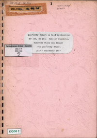 Quarterly report on gold exploration DU 189, DU 293, Paleleh-Sumalata, Sulawesi Utara and Tengah 7th quarterly report, July-September 1987