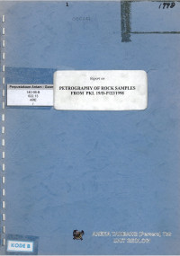 Report on petrography of rock samples from PKL 19/D-P/22/1998