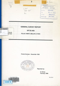 General survey report KP DU 403 Pulau Taneti, Halmahera, Maluku Utara: Period October-December 1995