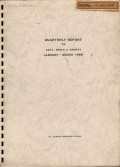 Quarterly report to Department of Mines and Energy January - March 1989