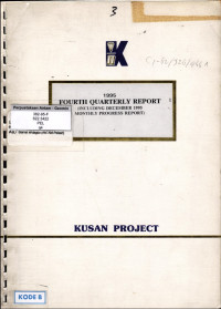 Fourth quarterly report (including December 1995 monthly progress report) 1995, report no. RS-239: Kusan Project