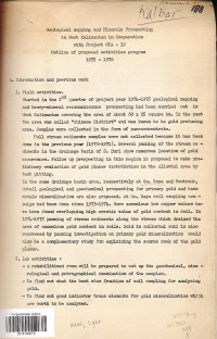 Geological mapping and minerals prospecting in West Kalimantan in cooperation with Project CTA - 19 Outline of proposed activities program 1975- 1976