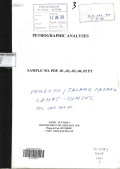 Petrographic Analysis Sample No. PDP -01,-02,03,-04, 05 PT: Pendopo / Talang Padang Lahat - Sumsel PKL. 0450.9010.40