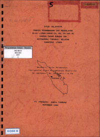 Studi kelayakan proyek penambangan dan pengolahan bijih logam dasar Cu, Pb, Zn, dan Ag Daerah Pagar Gunung DSK. Kotanopan, Tapanuli Selatan, Sumatera Utara