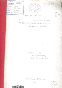 Laporan Singkat Tinjauan Geologi Daerah G. Surian, SK. 40, Kec. Karang Intan, Kab Banjar Kalsel