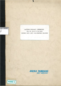Laporan evaluasi sementara PKL No.26/D-P/IX/1990 daerah Bati Bati Kalimantan Selatan