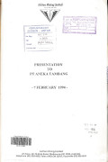 Presentation to PT Aneka Tambang - 7 February 1994 -