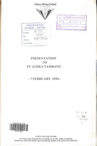 Presentation to PT Aneka Tambang - 7 February 1994 -