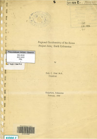 Regional geochemistry of the Kusan Project Area, South Kalimantan