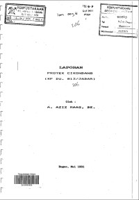 Laporan proyek Cikondang (KP DU. 813/JABAR)