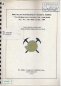 Pekerjaan penyelidikan geologi teknik Vein Ciurug dan Ciguha, UPE - Pongkor PKL NO: 196/0625/KUEO/1999: Data hasil pengujian laboratorium mekanika batuan