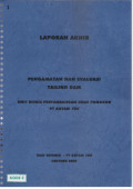 Laporan akhir: Pengamatan dan evaluasi Tailing Dam