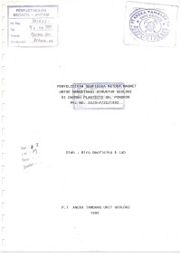 Penyelidikan geofisika metoda magnet untuk mengetahui struktur geologi di daearh Plant Site Gn. Pongkor: PKL NO. 22/D-P/22/1992