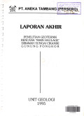 Laporan akhir: Penelitian Geoteknik rencana 