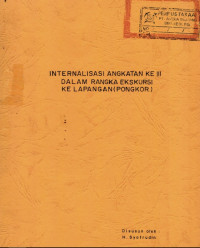 Internalisasi angkatan ke III dalam rangka ekskursi ke lapangan (Pongkor)