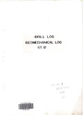 Drill log geomechanical log GT.12
