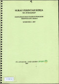 Surat perintah kerja NO.07.04-22.04.07: Eksplorasi emas daerah, Pongkor Provinsi Jawa Barat: Semester I - Tahun 2007