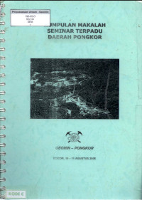 Kumpulan makalah seminar terpadu daerah Pongkor