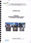 Laporan final: pekerjaan investigasi geoteknik di lahan A (5 titik bor & 5 titik sondir)