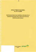 Surat perintah kerja NO.07.1-14.2009: Eksplorasi emas dan mineral pengikutnya daerah G.pongkor, Kabupaten Bogor Provinsi Jawa Barat