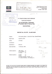 4th Quarterly report (4th November 1998 to 3rd February 1999): KW.97APP059