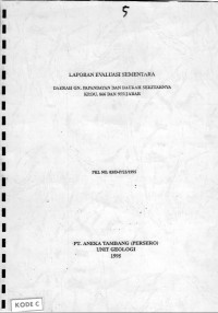 Laporan evaluasi sementara daerah Gn. Papandayan dan daerah sekitarnya KP.DU.866 DAN 955/JABAR : PKL No. 03/D-P/1995
