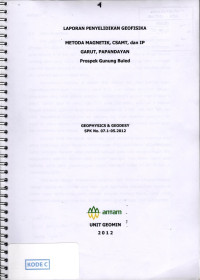 Laporan akhir penyelidikan geofisika metoda magnetik,  csamt dan ip Garut, Papandayan,prospek Gunung Buled: geophysics and geodesy SPK no: 07.1-05.2012