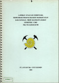 Laporan evaluasi sementara eksplorasi endapan bauksit daerah Tayan, Kab. Sanggau, Prop. Kalimantan Barat semester I/ 2001 PKL No. 0.410.01.02.700