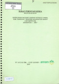 Eksplorasi bauksit daerah Munggu Pasir, kab. Sanggau, propinsi Kalimantan Barat (KW 98PPO183) Semester 1 - 2007: SPK No. 07.02-22.02.07