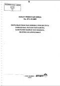 Surat perintah kerja No. 07.1-15.2009 eksplorasi emas dan mineral pengikutnya daerah Mao, Batuisi dan Karosa, kabupaten Mamuju dan Mamasa, propinsi Sulawesi Barat