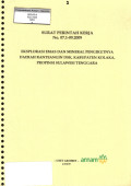 Surat perintah kerja No. 07.1-09.2009 eksplorasi emas dan mineral pengikutnya daerah Ranteangin dsk, kabupaten Kolaka, propinsi Sulawesi Tenggara