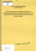 Surat perintah kerja No. 07.1-12.2011 eksplorasi emas dan mineral pengikutnya daerah Muaramanderas, kabupaten Merangin dan kecamatan Batangasai, kabupaten Sarolangun, provinsi Jambi