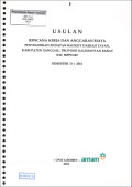 Usulan rencana kerja dan anggaran biaya penyelidikan endapan bauksit daerah Tayan, kabupaten Sanggau, provinsi Kalimantan Barat KW. 98PPO183 Semester II/2011