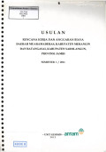 Usulan rencana kerja dan anggaran biaya daerah Muaramanderas, kabupaten Merangin dan Batangasai, kabupaten Sarolangun, provinsi Jambi semester 1/2011