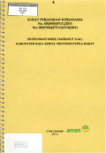 Surat Perjanjian Kerja sama No. 830/0505/PUG/2011 No. 005/PERJ/PTGN/VIII/2011. Eksplorasi nikel daerah P. Gag, kabupaten Raja Ampat, provinsi Papua Barat