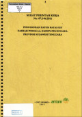 Pengukuran patok batas IUP daerah Pomalaa, kabupaten Kolaka, provinsi Sulawesi Tenggara: Surat Perintah kerja no. 07.2-06.2011