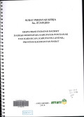 Surat perintah kerja No. 07.3-09.2010 eksplorasi endapan bauksit daerah Mempawah, kabupaten Pontianak dan Karangan, kabupaten Landak provinsi Kalimantan Barat