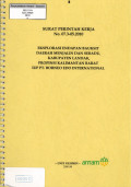Surat perintah kerja No. 07.3-05.2010 eksplorasi endapan bauksit daerah Menjalin dan Sebadu, kabupaten Landak, propinsi Kalimantan Barat iup PT Borneo Edo International