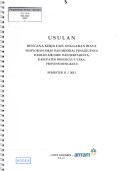 Usulan rencana kerja dan anggaran biaya eksplorasi emas dan mineral pengikutnya daerah Air Niru dan sekitarnya, kabupaten Bengkulu Utara, Provinsi Bengkulu Semester II / 2013