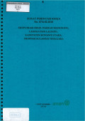 Surat perintah kerja No. 07.2-02.2010 eksplorasi nikel daerah Mandiodo, Lasolo dan Lalindu, kabupaten Konawe Utara, propinsi Sulawesi Tenggara