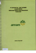 PT Antam Tbk - Unit Geomin: Ajuan revisi rencana kerja dan anggaran tahun 2007