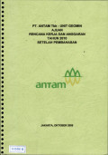 PT Antam Tbk - Unit Geomin: Ajuan revisi rencana kerja dan anggaran tahun 2010 setelah pembahasan