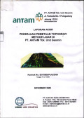 Laporan akhir pekerjaan pemetaan di pt. Antam tbk. unit geomin kontrak no. 831/0505/PUG/2009