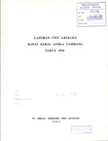 Laporan unit geologi rapat kerja aneka tambang tahun 1994