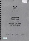 Bahan rapim tahun 2006: Resume laporan unit-unit bisnis Hotel Sheraton Bandara, 25-27 januari 2006