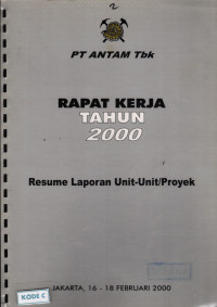 Rapat kerja tahun 2000: Resume laporan unit-unit/proyek