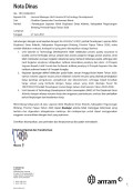 Nota dinas no. 061/O/00/2021 persetujuan laporan akhir eksplorasi emas Atlantis, Kabupaten Pegunungan Bintang, Provinsi Papua tahun 2020